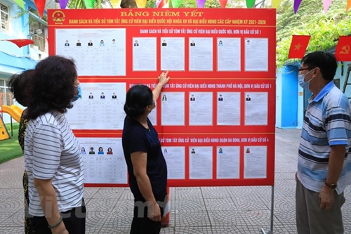 Hà Nội công bố danh sách 95 người trúng cử đại biểu Hội đồng nhân dân khóa XVI
